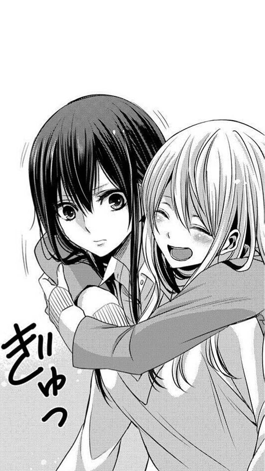 Mei und Yuzu von OliverSix, lesbische Anime-Mädchen HD-Handy-Hintergrundbild