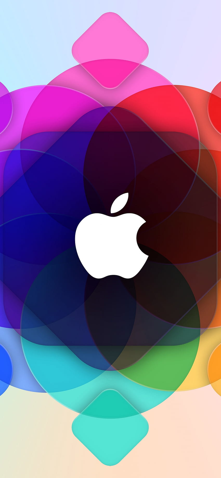 โลโก้ Apple, WWDC, สีสัน, พื้นหลังไล่ระดับสี, เทคโนโลยี, นีออนแอปเปิ้ล วอลล์เปเปอร์โทรศัพท์ HD