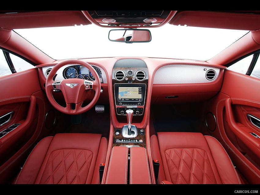 of Bentley Interior, red bentley HD wallpaper