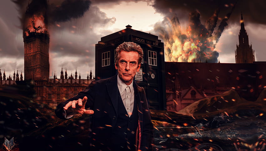 Doctor Who The TARDIS Londyn Zniszczenie Petera Capaldiego Tapeta HD
