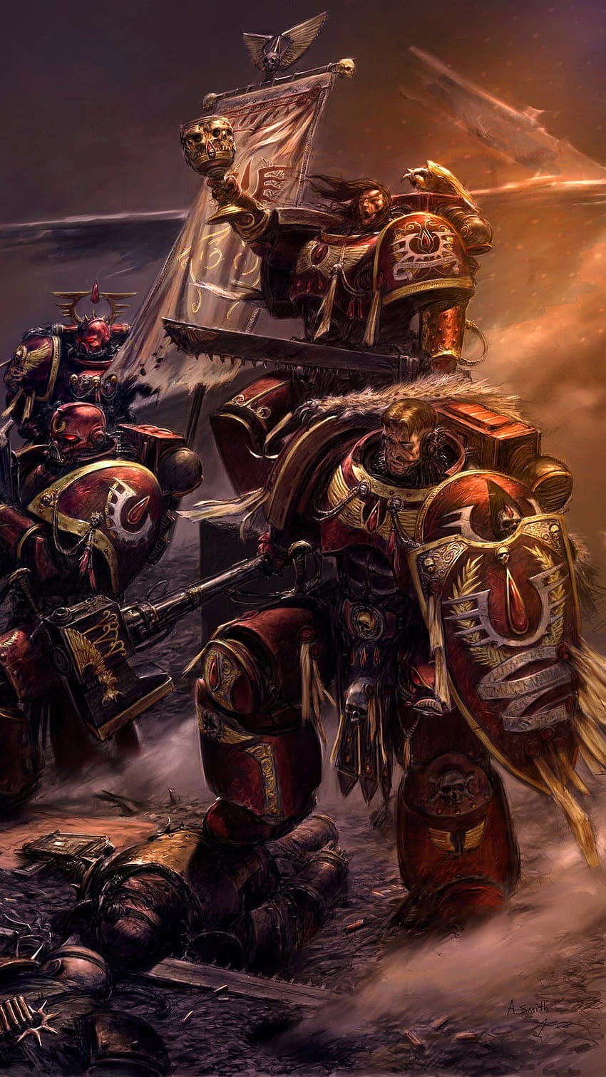 blood angels ,action adventure game,cg artwork,games,warlord,fictional character HD phone wallpaper