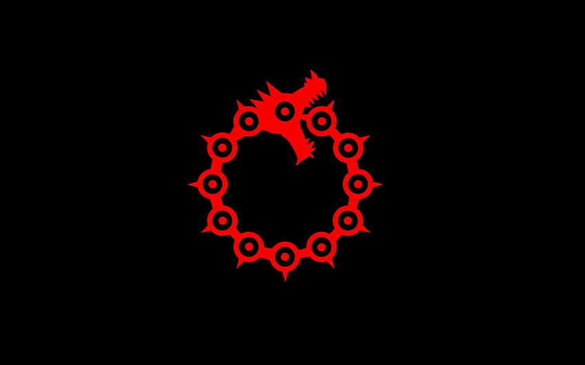 Symbol, Nanatsu No Taizai, Sin Of Wrath, Meliodas, Logo, Smok, znak smoka Tapeta HD