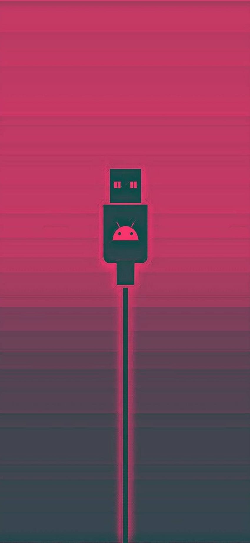 USB кабел с лого на Android Минимален iPhone F HD тапет за телефон