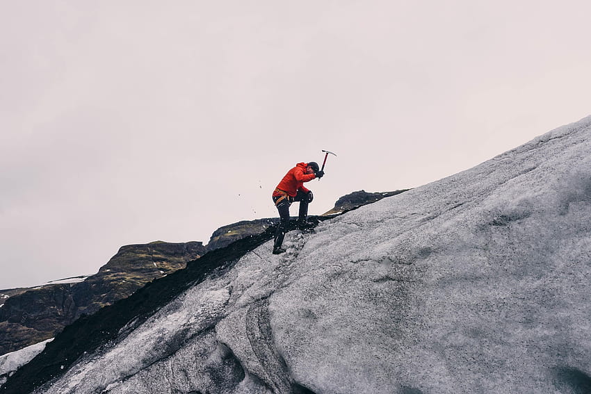 alpinista, góra, pokonać, alpinizm Tapeta HD