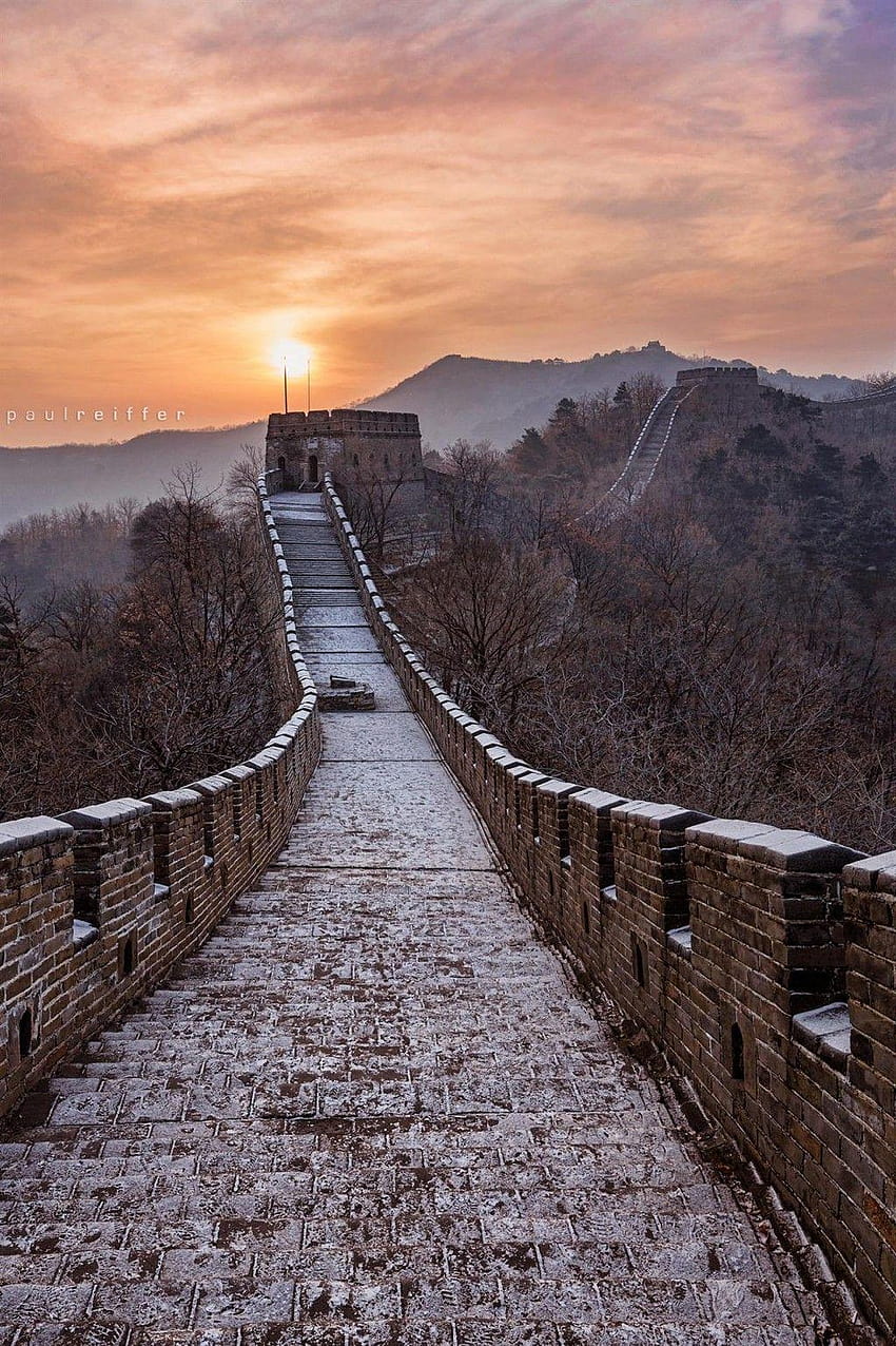 Great Wall of China Panorama HD phone wallpaper