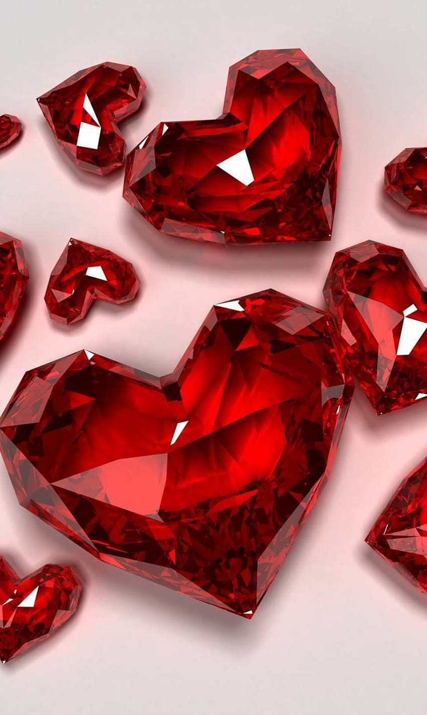 Rote Herzen von crysty155, Granatstein HD-Handy-Hintergrundbild