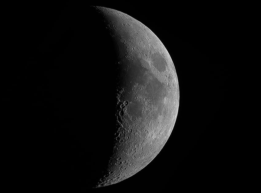 Луна, растящ полумесец HD тапет