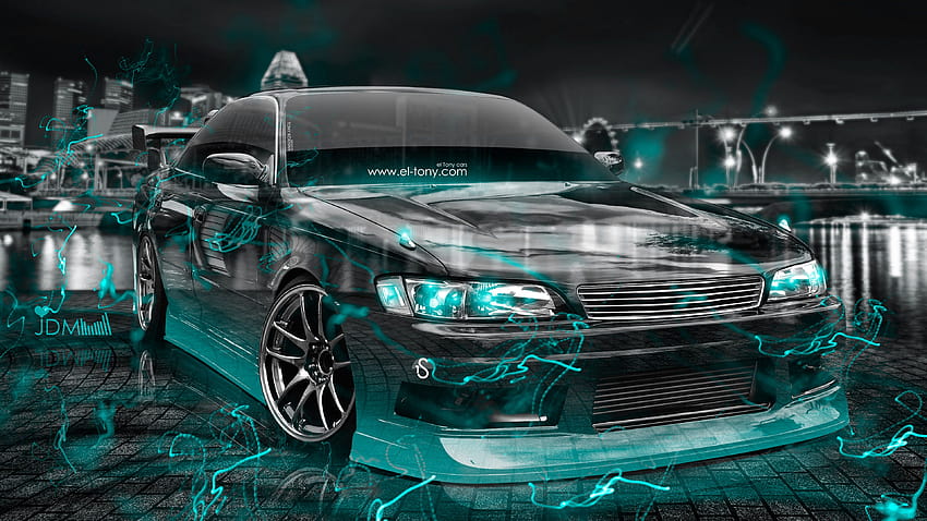 Toyota Mark2 JZX90 JDM Crystal City Night Energy Car 2016 el Tony, jdm night HD wallpaper