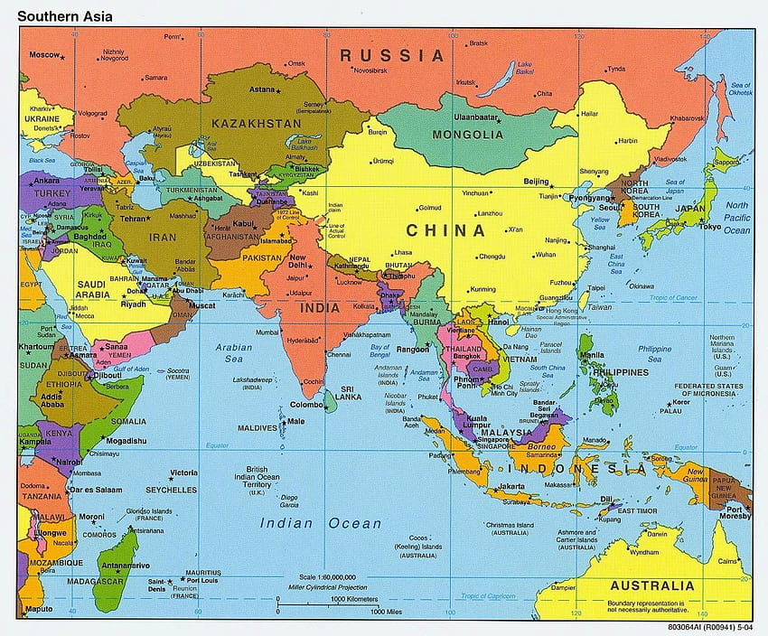Mappa dell'Asia, mappa dell'Asia Sfondo HD