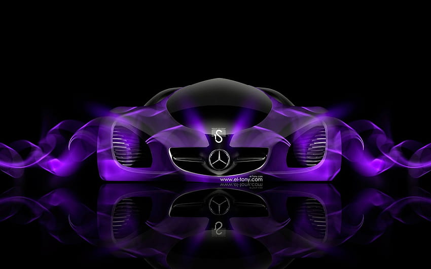 Mercedes Benz Biome Fantasy Violet Abstract Car 2014 HD wallpaper