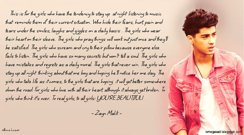 One Direction Lyric, zayn malik quotes lyrics HD wallpaper | Pxfuel