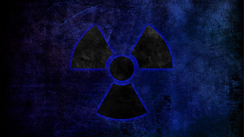 Blue Cool Radioactive Symbols, cool symbols HD wallpaper