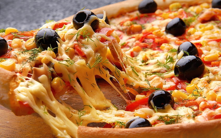 Food pizza color italian cheese ... up, cheese pizza HD wallpaper