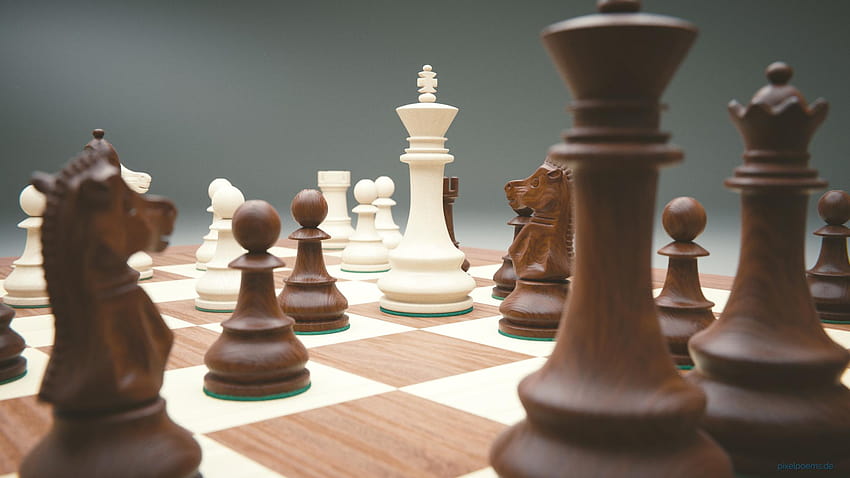 Schachbrett gepostet von Michelle Cunningham, Schachfiguren HD-Hintergrundbild