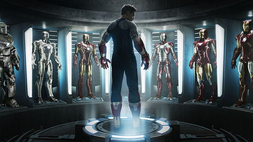Hall of Armors, iron man suits HD wallpaper