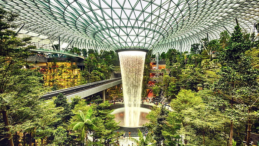Cingapura: o novo aeroporto Jewel Changi é um deleite para a selva, aeroporto de Cingapura papel de parede HD