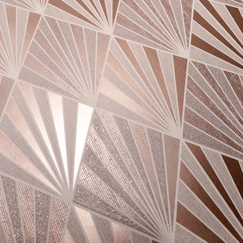 Muriva Aster Geometric Diamond Tiles Glitter Shimmer Rose Gold 156102 wallpaper ponsel HD