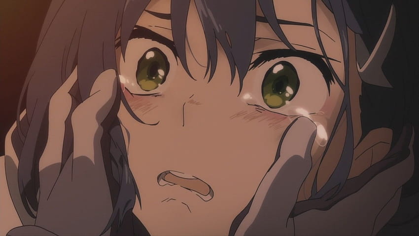 Chica de anime triste llorando, banner de anime triste fondo de pantalla