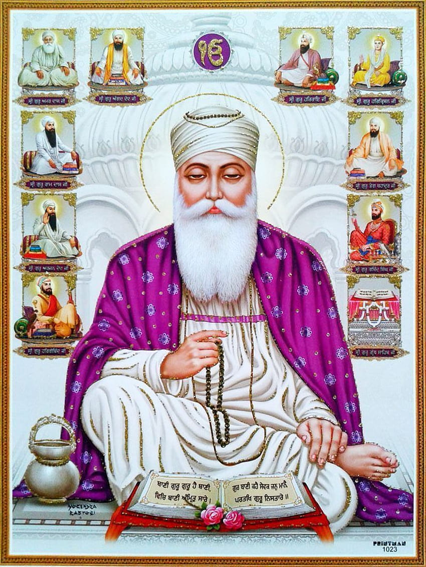 Guru Nanak Dev Ji Dziesięciu guru sikhizmu Tapeta na telefon HD