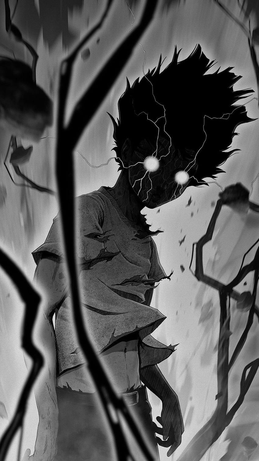 Mob Psycho 100, anime psicótico sombrio Papel de parede de celular HD