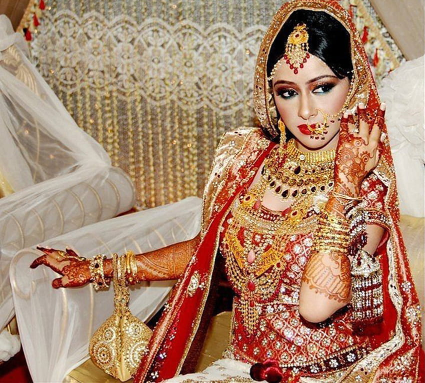 Hochzeit Indian Fat Bride, indische verheiratete Frauen HD-Hintergrundbild