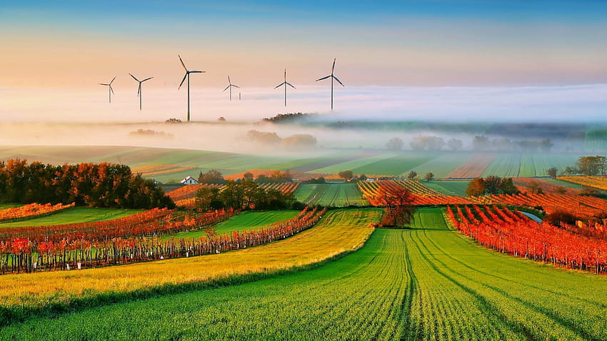 120 Wind Turbine, wind turbines HD wallpaper