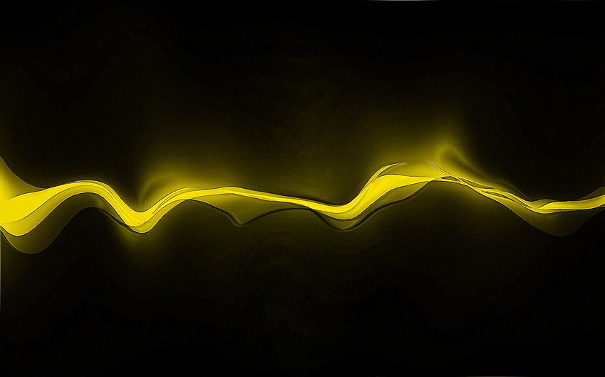 Black And Yellow 5 Wide, yellow and black abstract HD wallpaper