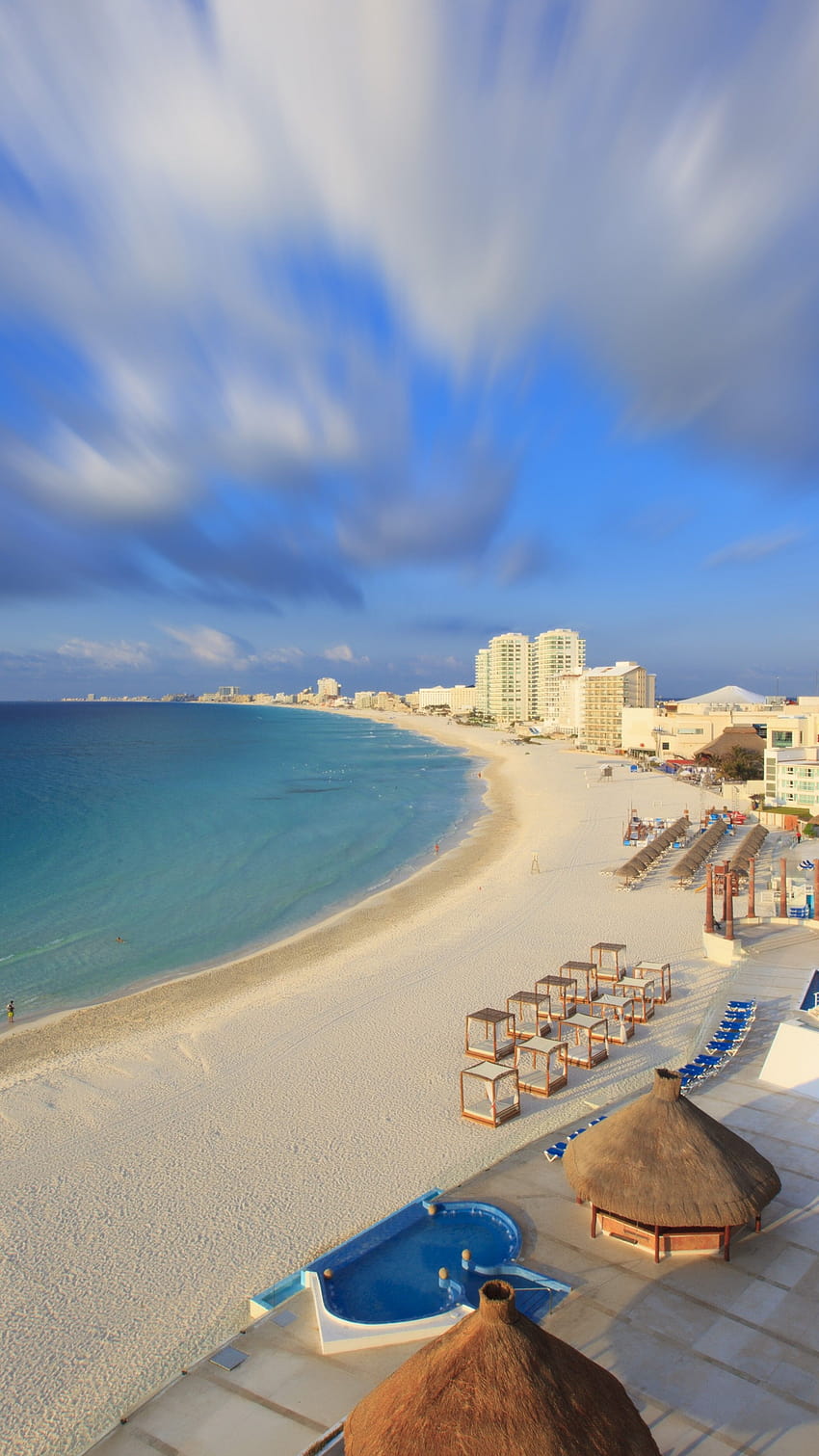 Cancun, Mexico, Best beaches of 2017, tourism, travel, resort, vacation, sea, ocean, beach, sky, Travel, cancun iphone HD phone wallpaper