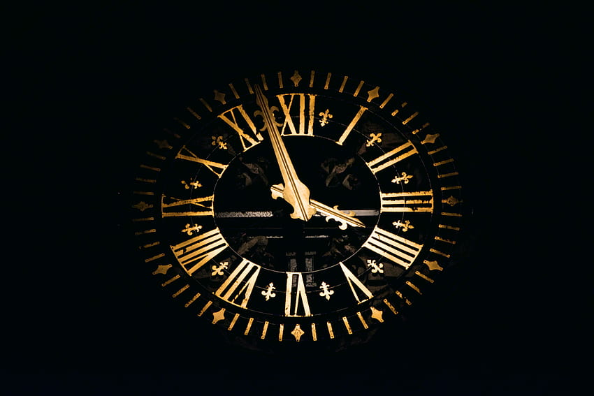 เวลา, โรมัน, คริสตจักร, หรูหรา, ตัวเลข, สีดำ, ย้อนยุค, เลขโรมัน, PNG , ทอง, นาฬิกา, มืด, ดูเวลา วอลล์เปเปอร์ HD