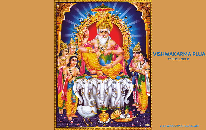 Śliczna Vishwakarma Puja, panie Vishwakarma Tapeta HD
