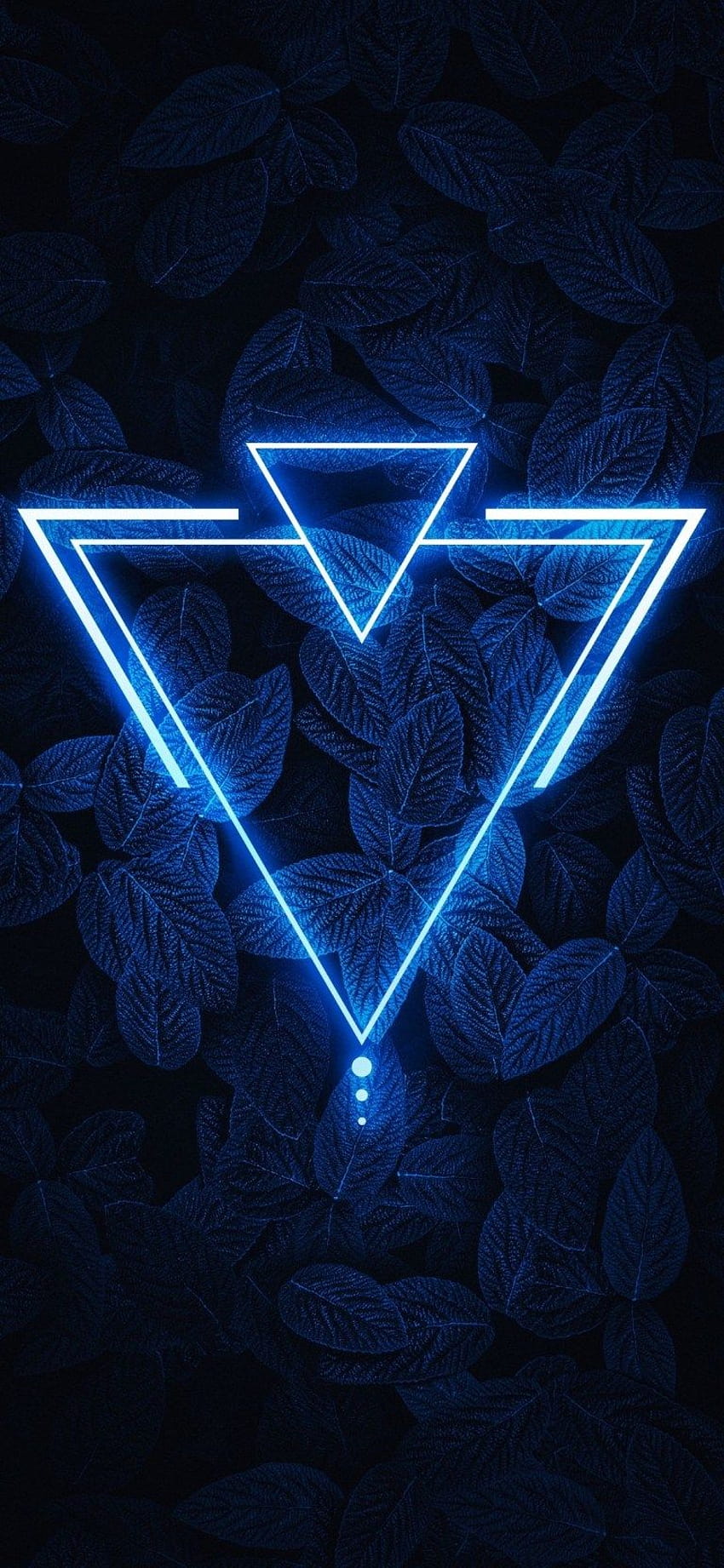 Neon Triangle Leaf Backgrounds for Samsung Galaxy S20 Ultra 5G, amoled leaf HD phone wallpaper