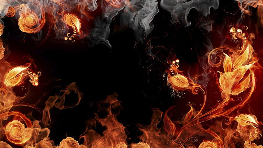 Box: Elements Of Fire Yellow Red Green Blue, yellow fire HD wallpaper