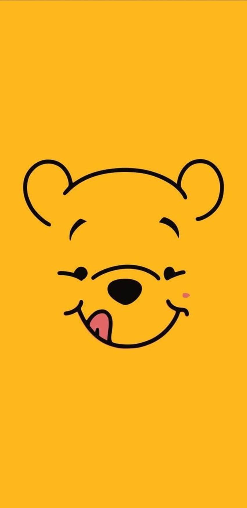 естетично жълто мечо Пух HD тапет за телефон