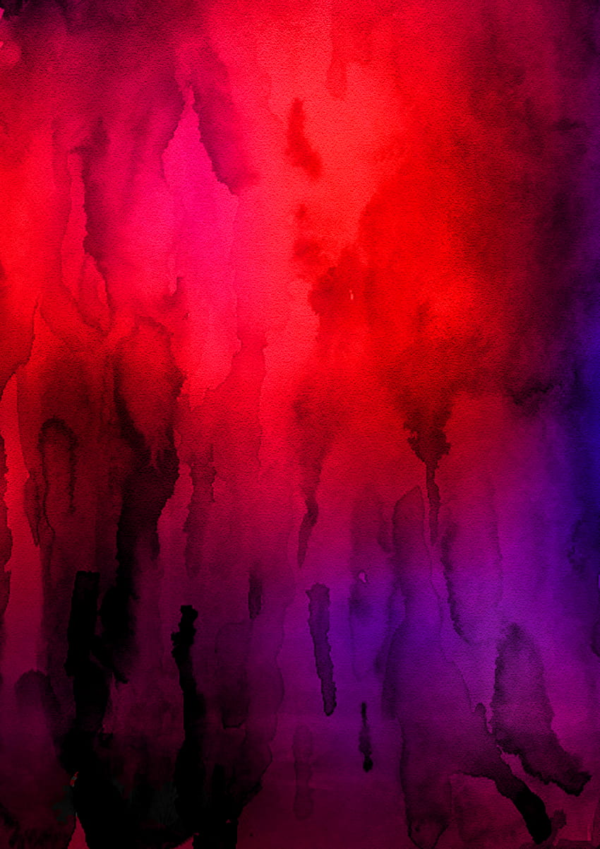 Texture d'arrière-plans aquarelle rouge violet et noir, aquarelle violette Fond d'écran de téléphone HD