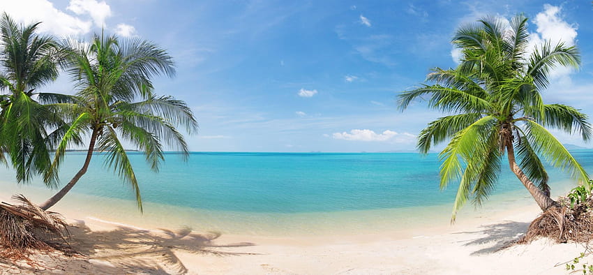 5 Panoramic Beach, panorama pantai tropis Wallpaper HD