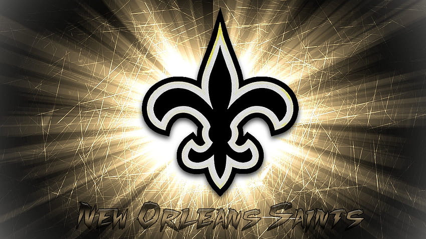 Logo dei New Orleans Saints in sfondi di fulmini Santi, logo dei Sfondo HD