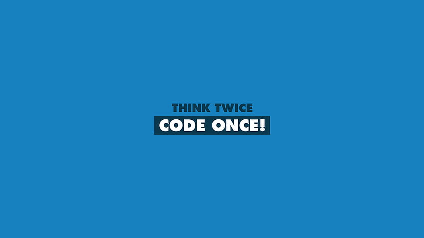Think Twice Code Once, Typography, twice logo HD wallpaper