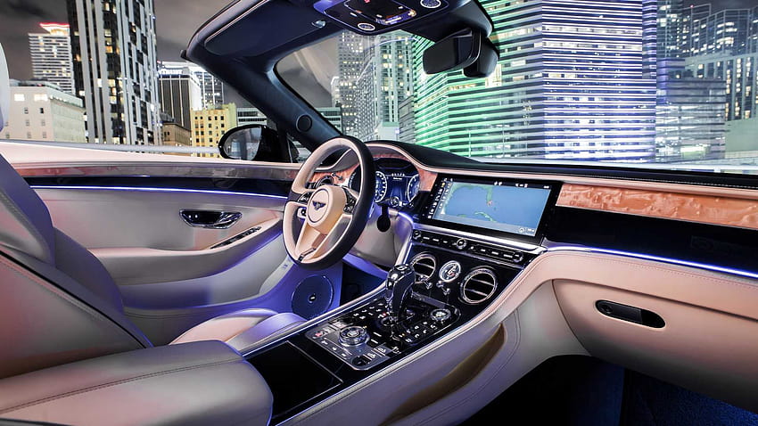 2020 Bentley Continental GT V8 Convertible Interior, bentley interior HD wallpaper