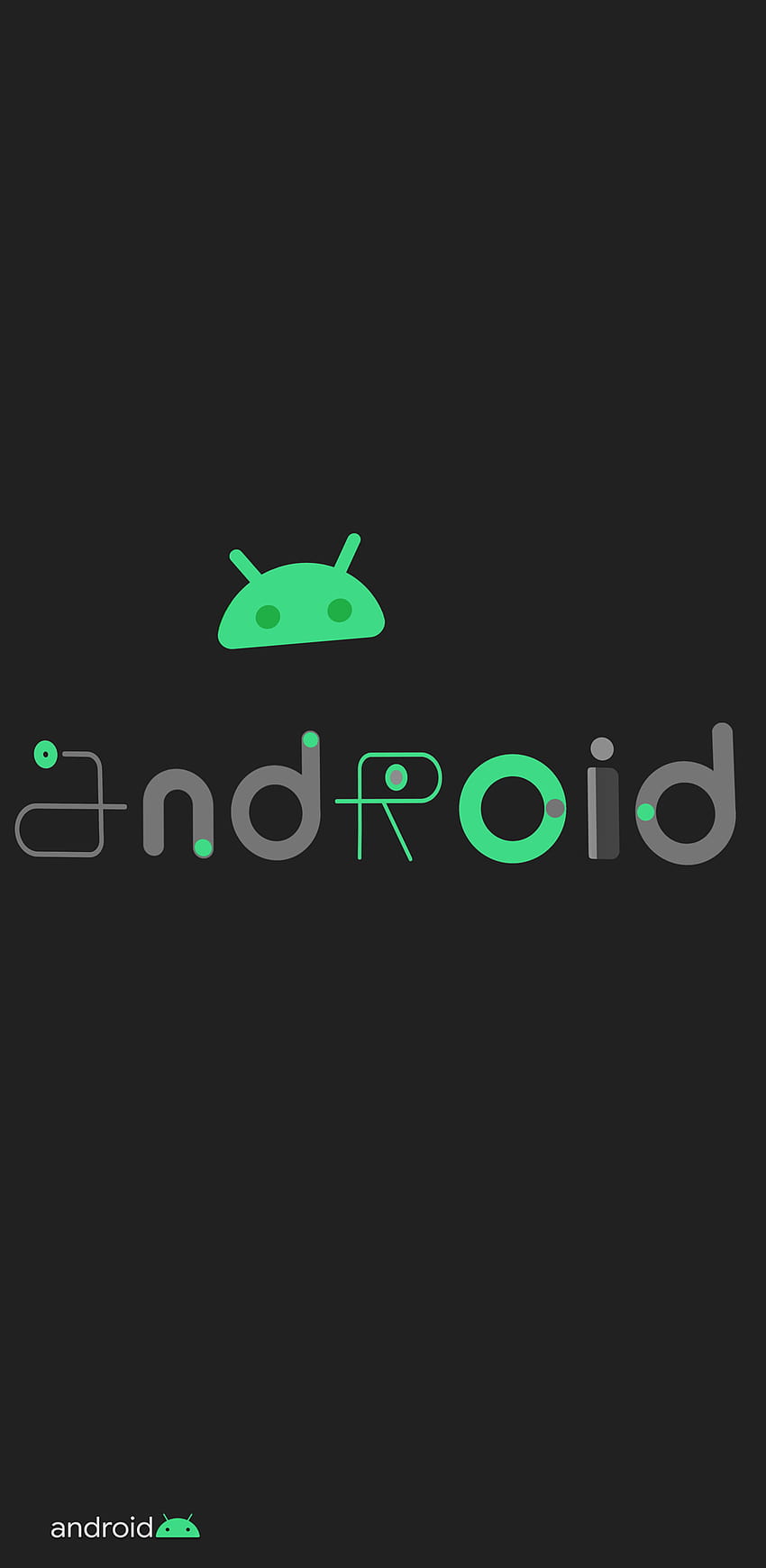 Android 10, тъмно лого ултра android HD тапет за телефон