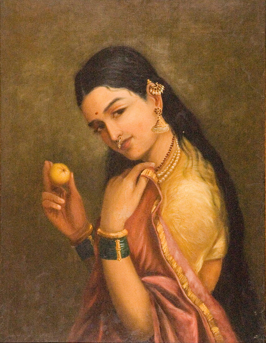 File:Raja Ravi Varma, indian women oil painting HD phone wallpaper