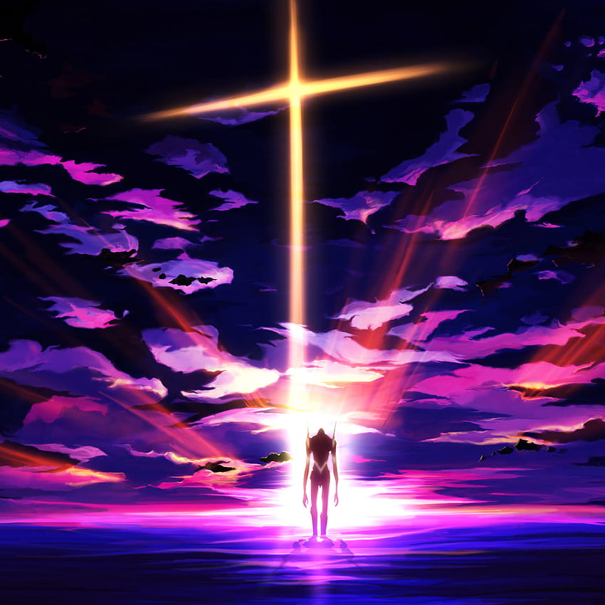 Neon Genesis Evangelion , EVA Unit 01, anime, cross • For You For & Mobile HD phone wallpaper