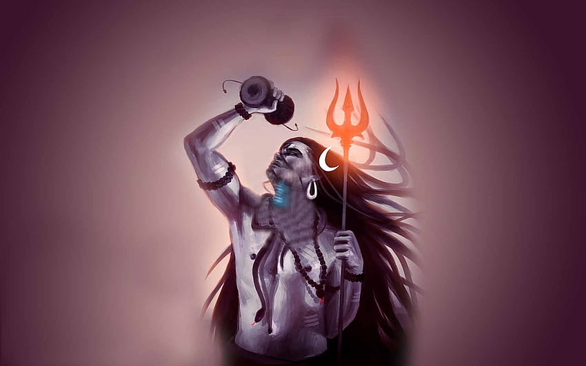 Lord Shiva Animato, cartone animato di Lord Shiva Sfondo HD