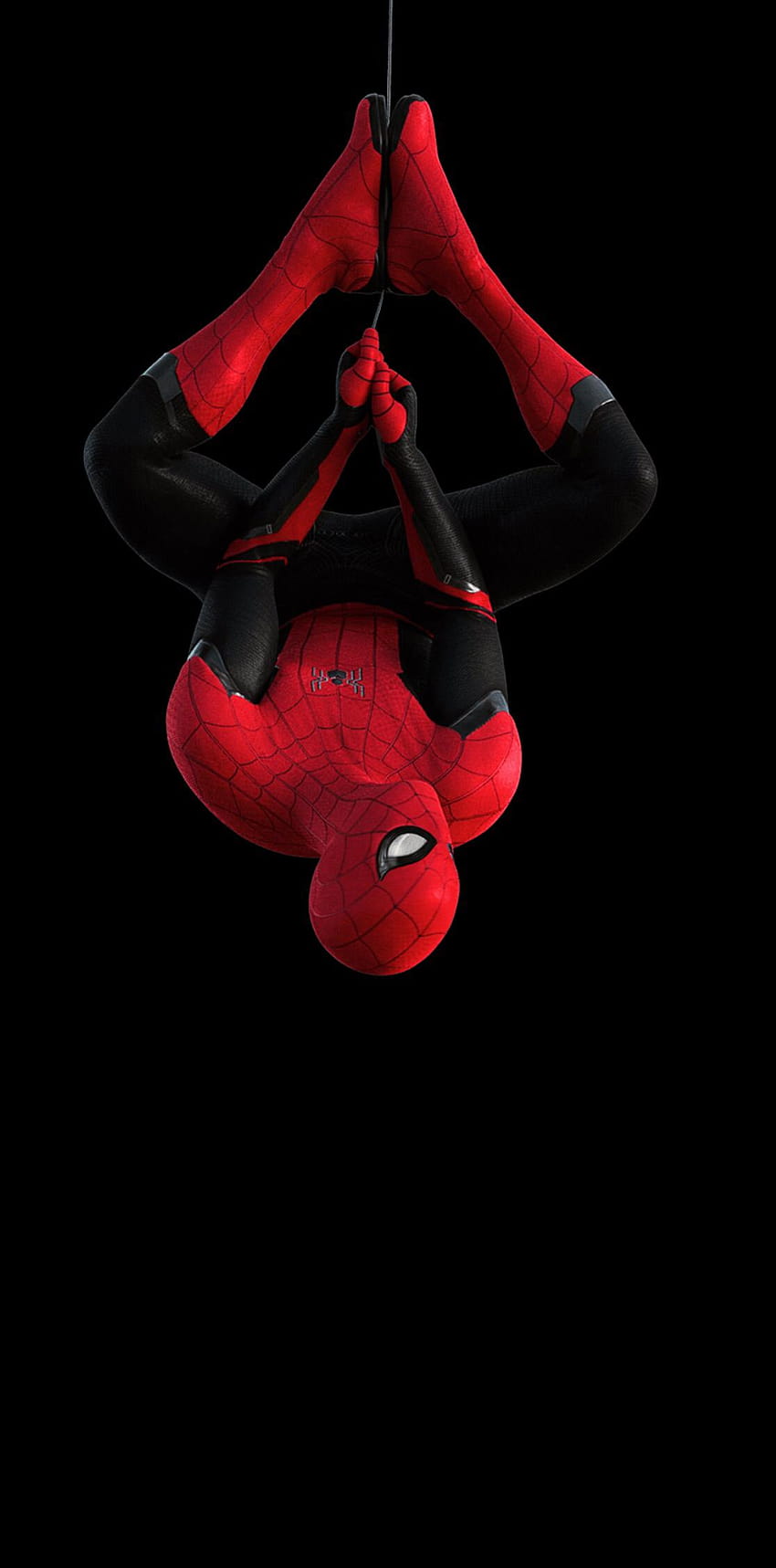 Oled Spiderman, amoled miles morales HD phone wallpaper
