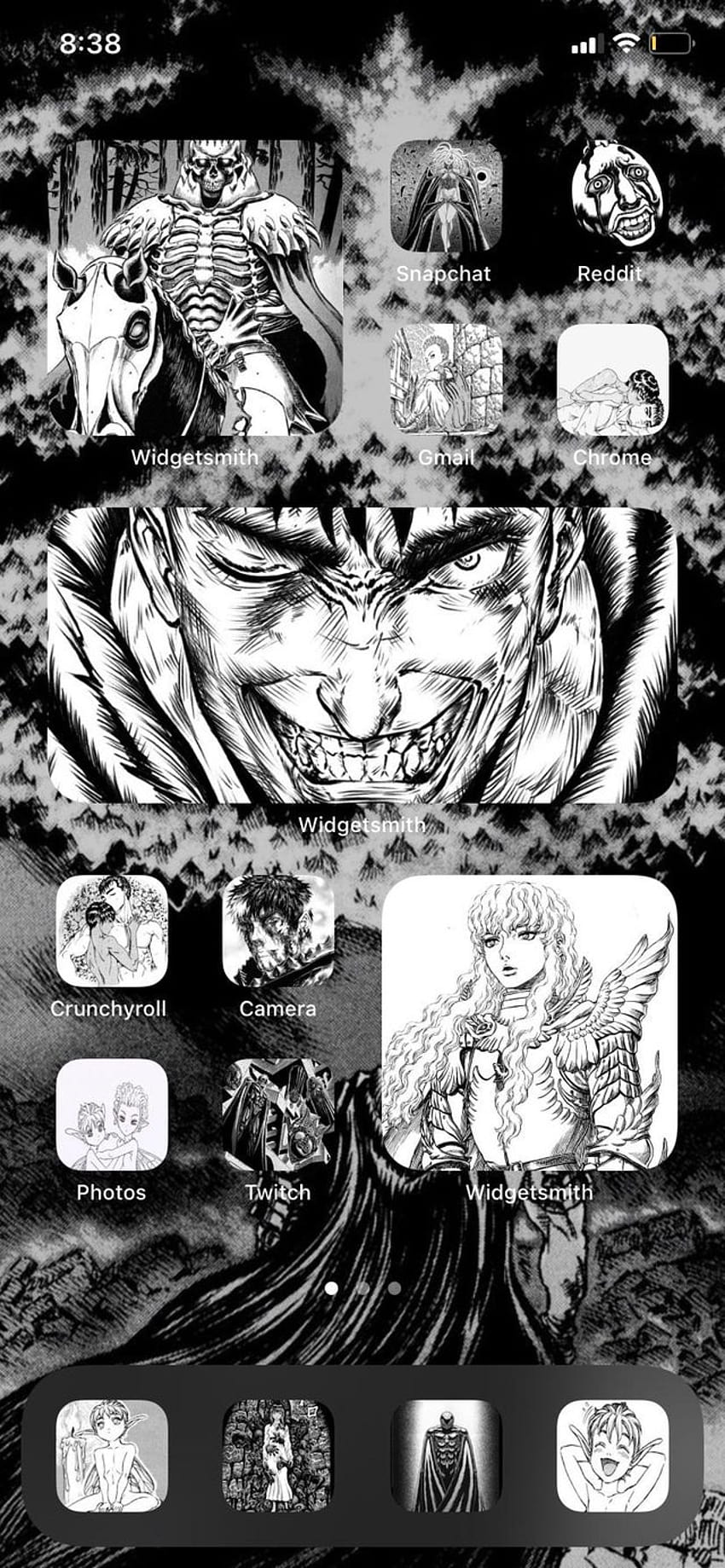 Ho finito di aggiornare gli sfondi del mio iPhone, ecco la prima pagina: r/Berserk, manga panel iphone Sfondo del telefono HD