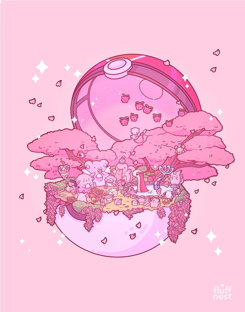 11x14 Sakura Pink Fairy Pokemon Poster, pokemon violet Fond d'écran de téléphone HD