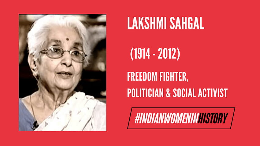大尉 Dr. Lakshmi Sahgal: インド国民軍の将校、女性は戦闘機を支配する 高画質の壁紙