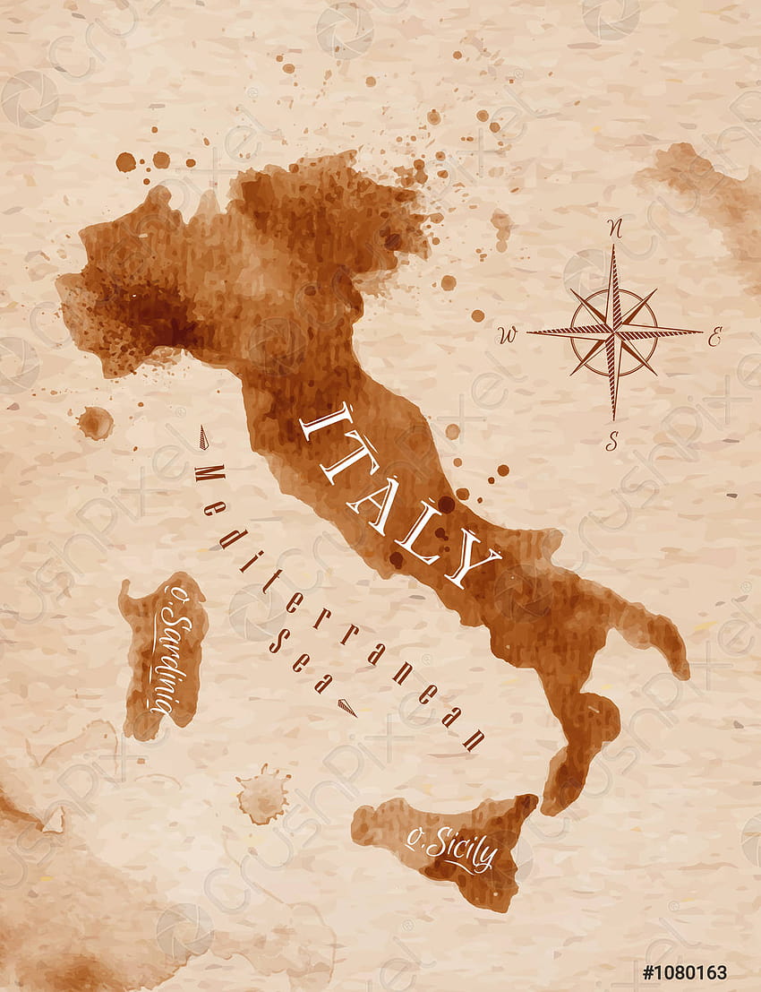 Map Italy retro, italy map HD phone wallpaper