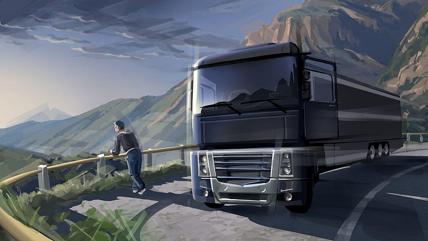 Euro Truck Simulator 2 Full and Backgrounds HD wallpaper