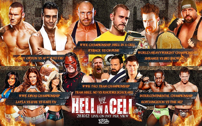 NEW! WWE Hell In A Cell 2012 Matchcard ! HD wallpaper