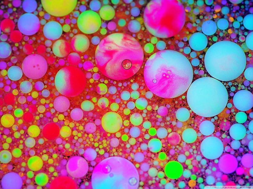 Colorful Fluorescent Paint, Macro Bubble graphy ❤, macro colorful HD wallpaper